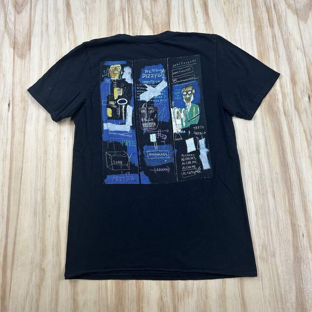 Jean-Michel Basquiat Art Graphic T Shirt Black Small Short Sleeve Streetwear
